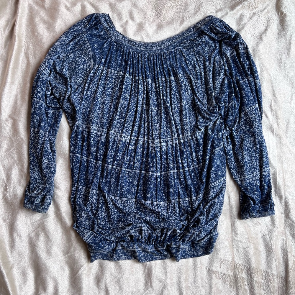 Free People blue top XS - Picture 3 of 4